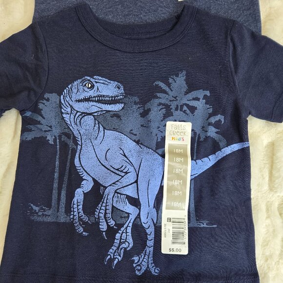 2 Size 18 Months Kid's Shirts (NWT) Spiderman and Dinosaur Themed New With Tags - Picture 2 of 4